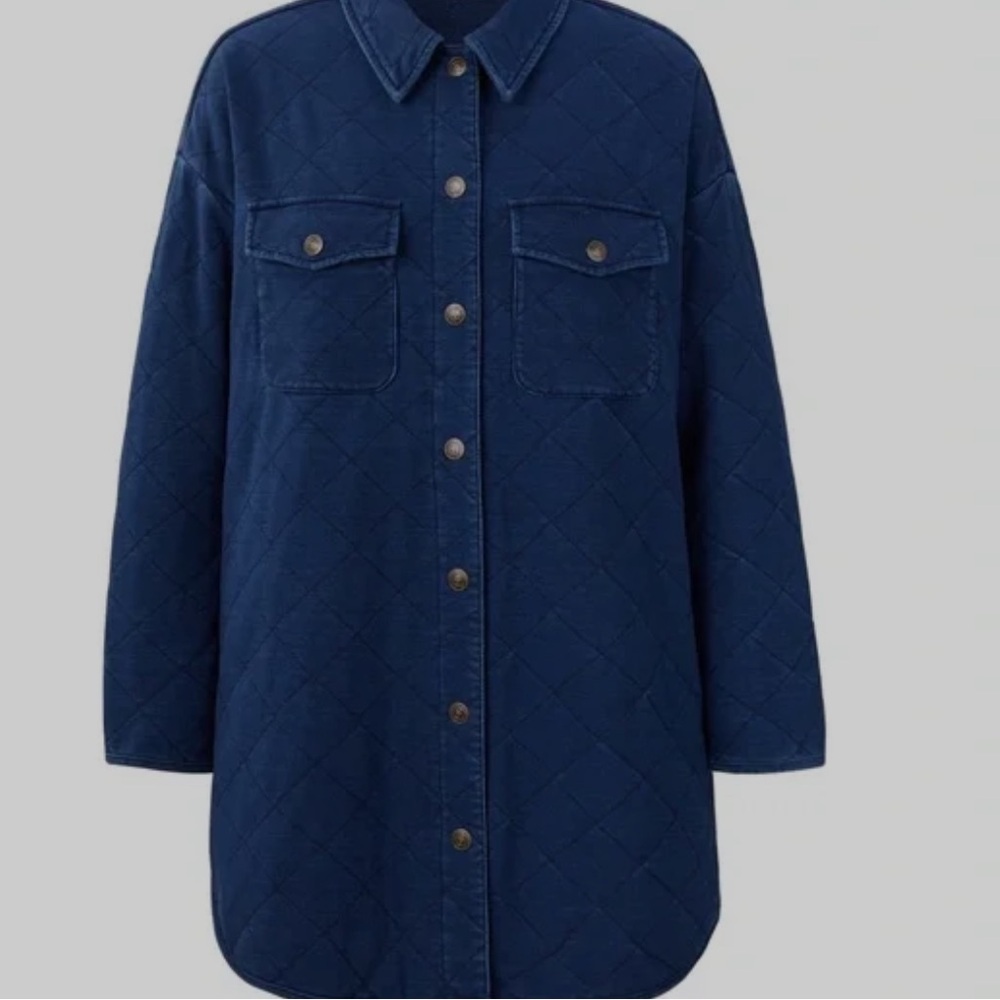 NWT Frye Denim Button Down Jacket - Shacket, Size Medium, Indigo